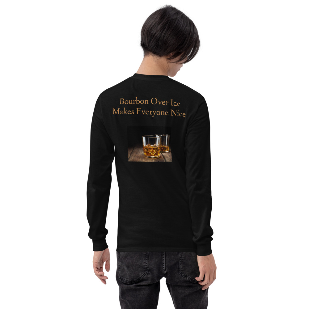 Men’s Graphic Bourbon Over Ice Long Sleeve T-Shirt