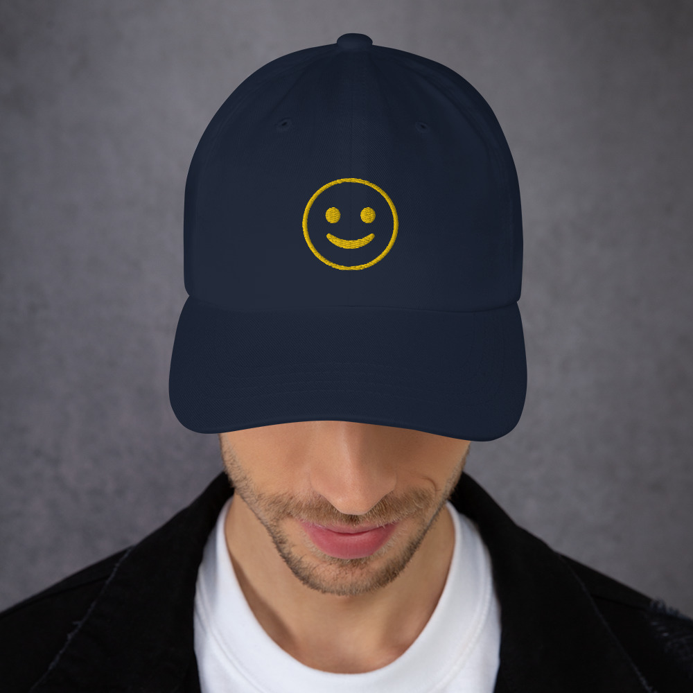 Smiley Face Emoji Embroidered Hat - Image 4