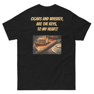 Men's Cigar And Whiskey Graphic Short Sleeve T-Shirt