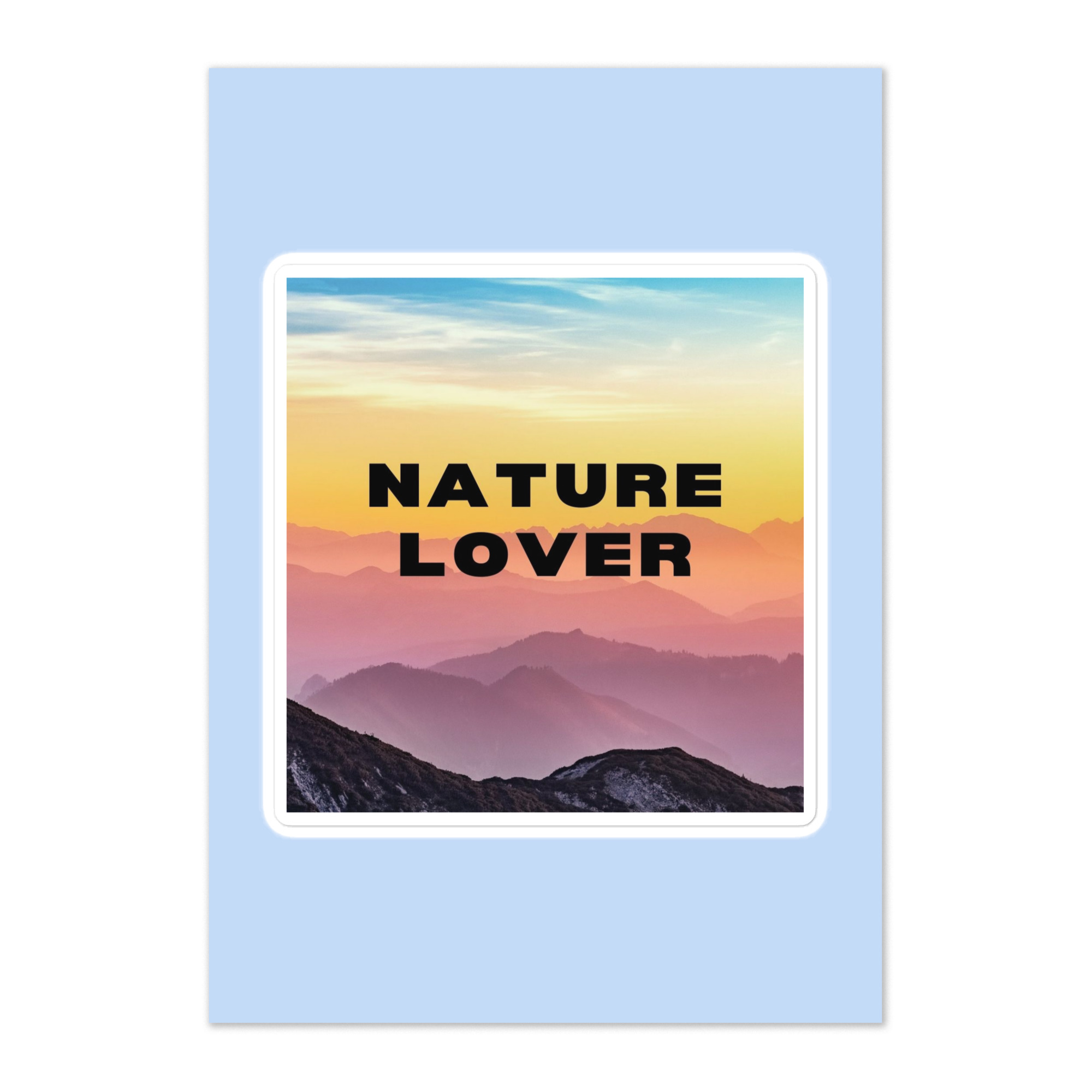Nature Lover with Mountains Sticker
