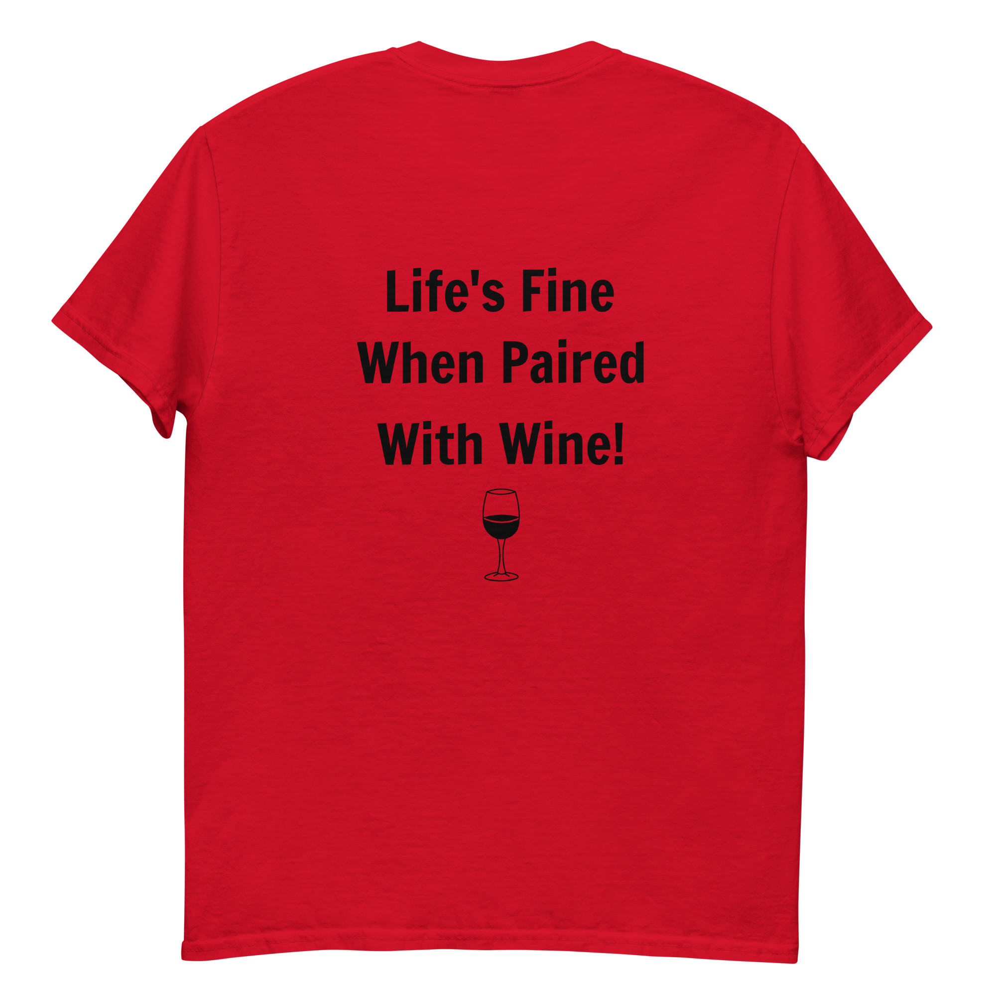 Men's Graphic Wine Heavyweight Short Sleeve T-shirt - Image 2