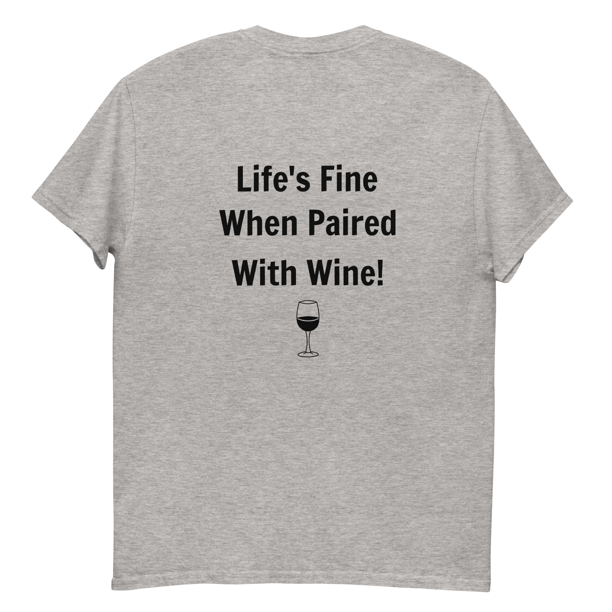Men's Graphic Wine Heavyweight Short Sleeve T-shirt - Image 3
