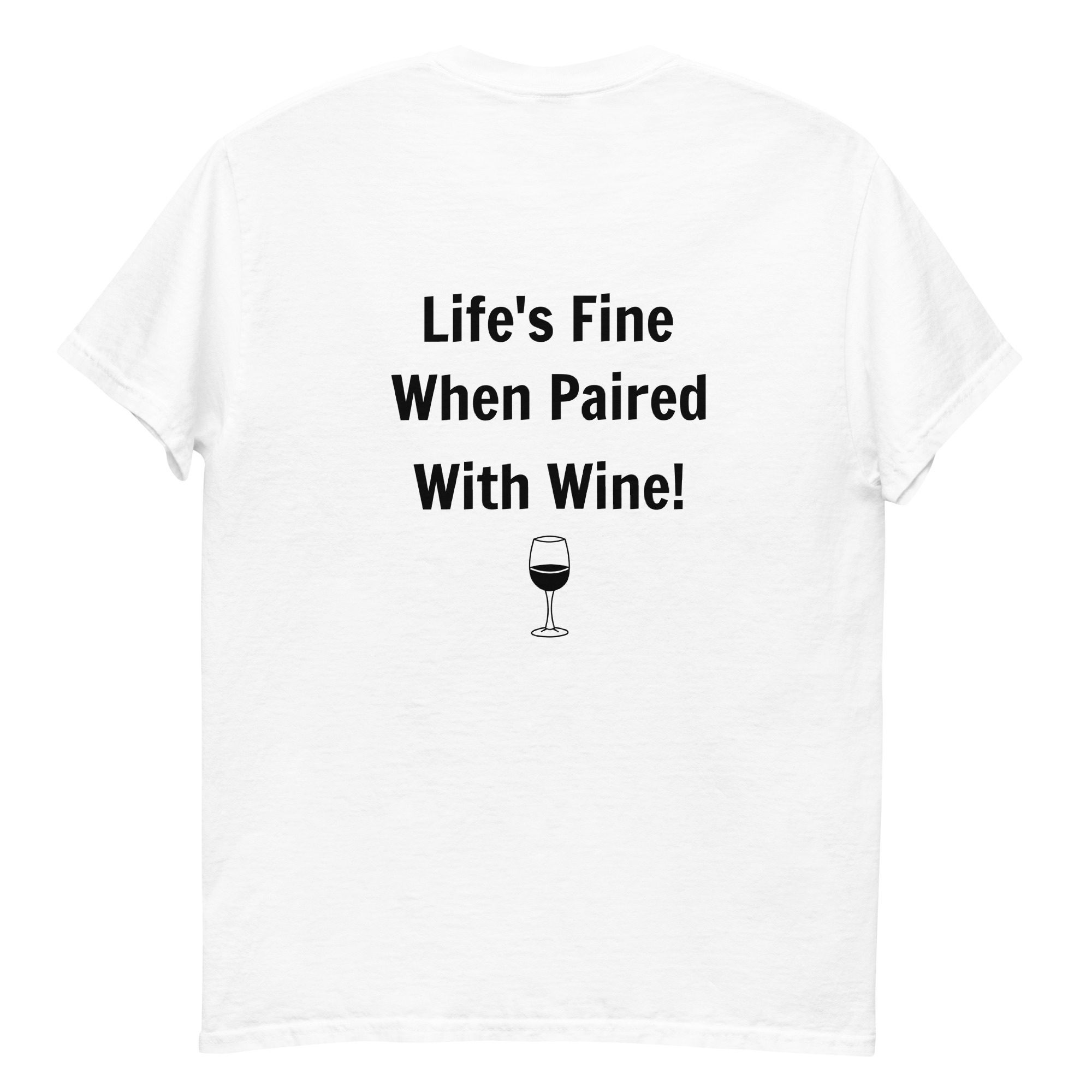 Men's Graphic Wine Heavyweight Short Sleeve T-shirt - Image 5