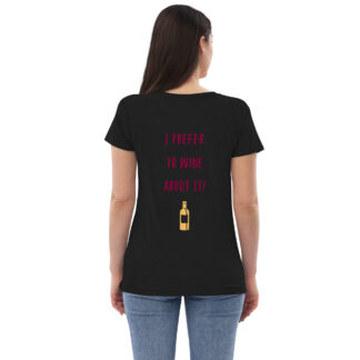 Women’s Graphic Wine Bottle V-neck T-Shirt
