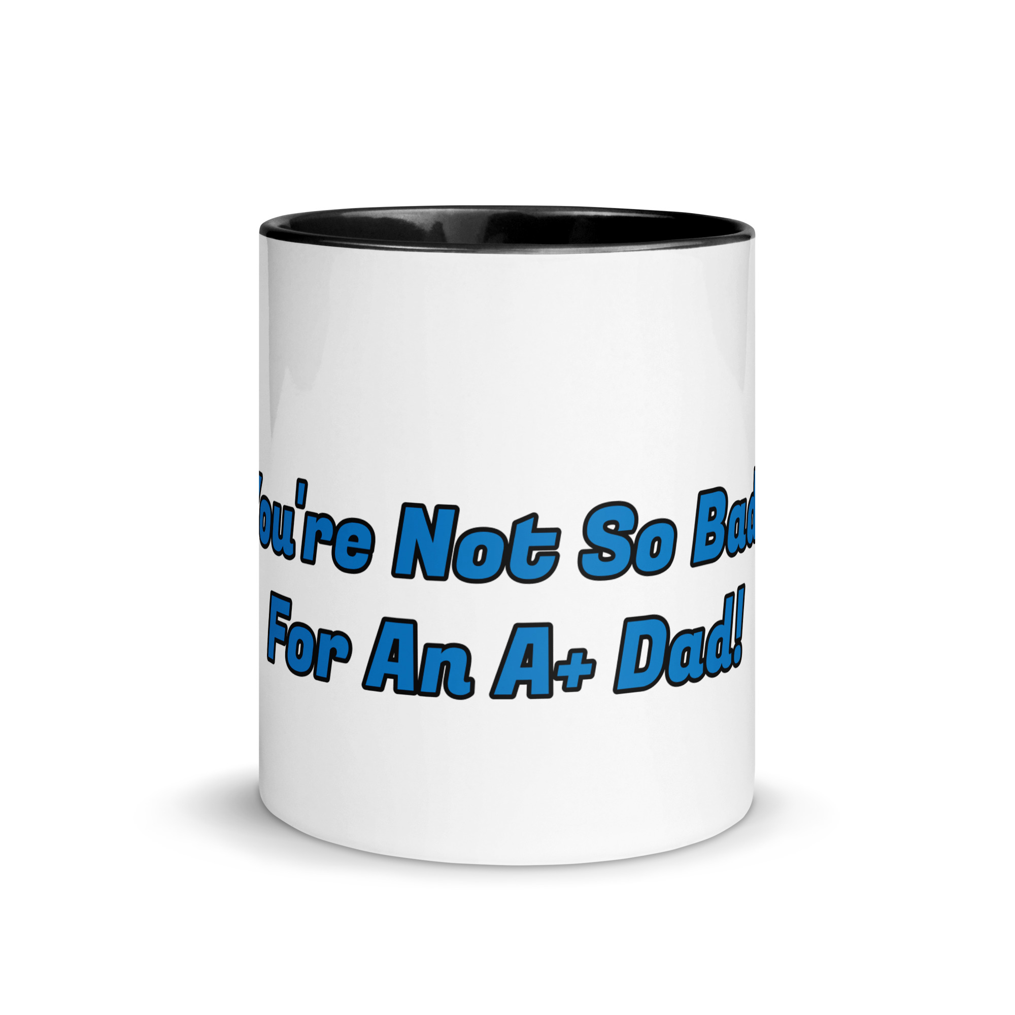 A+ Dad Ceramic Mug with Color Inside - Image 3