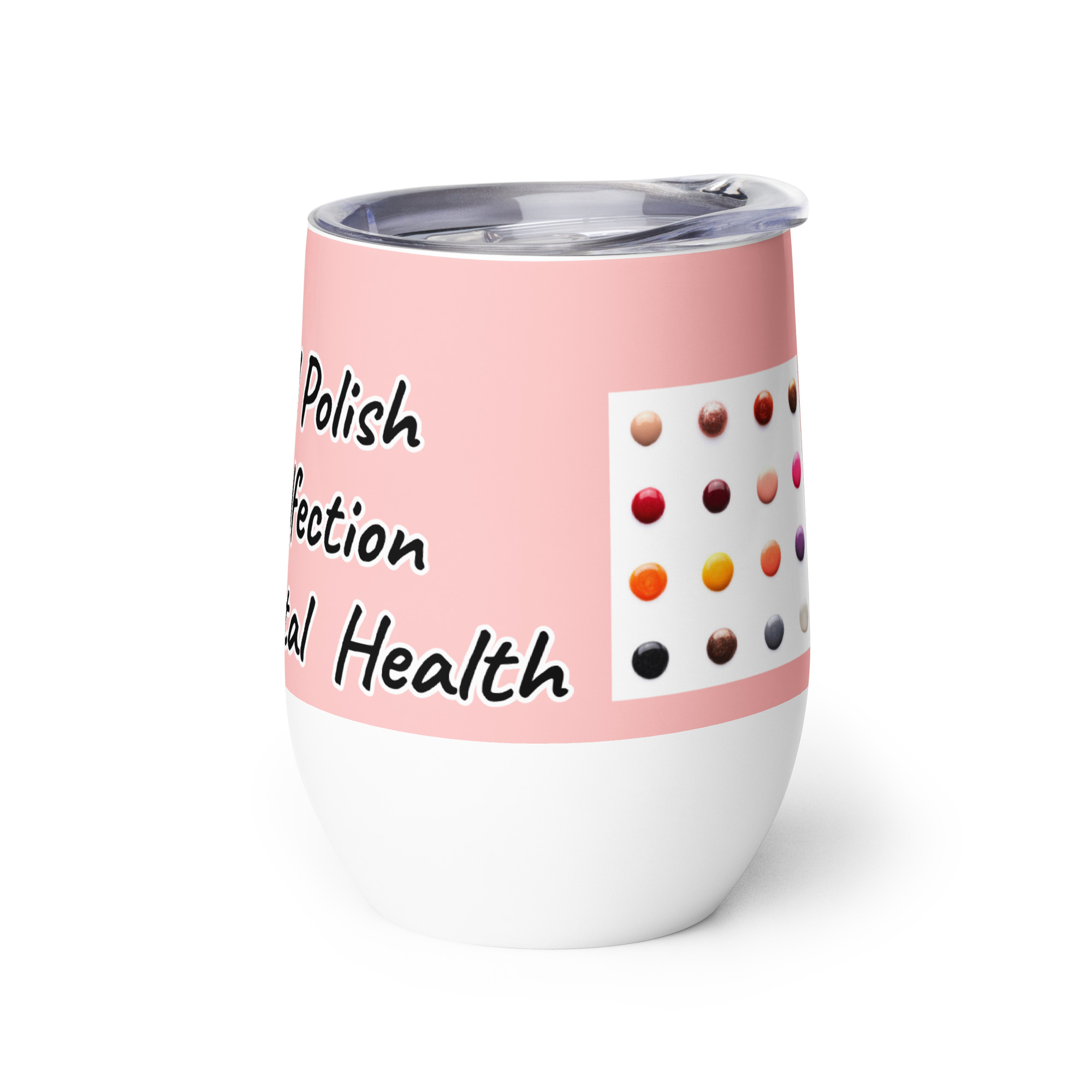 Nail Health Stainless Steel Wine tumbler - Image 4