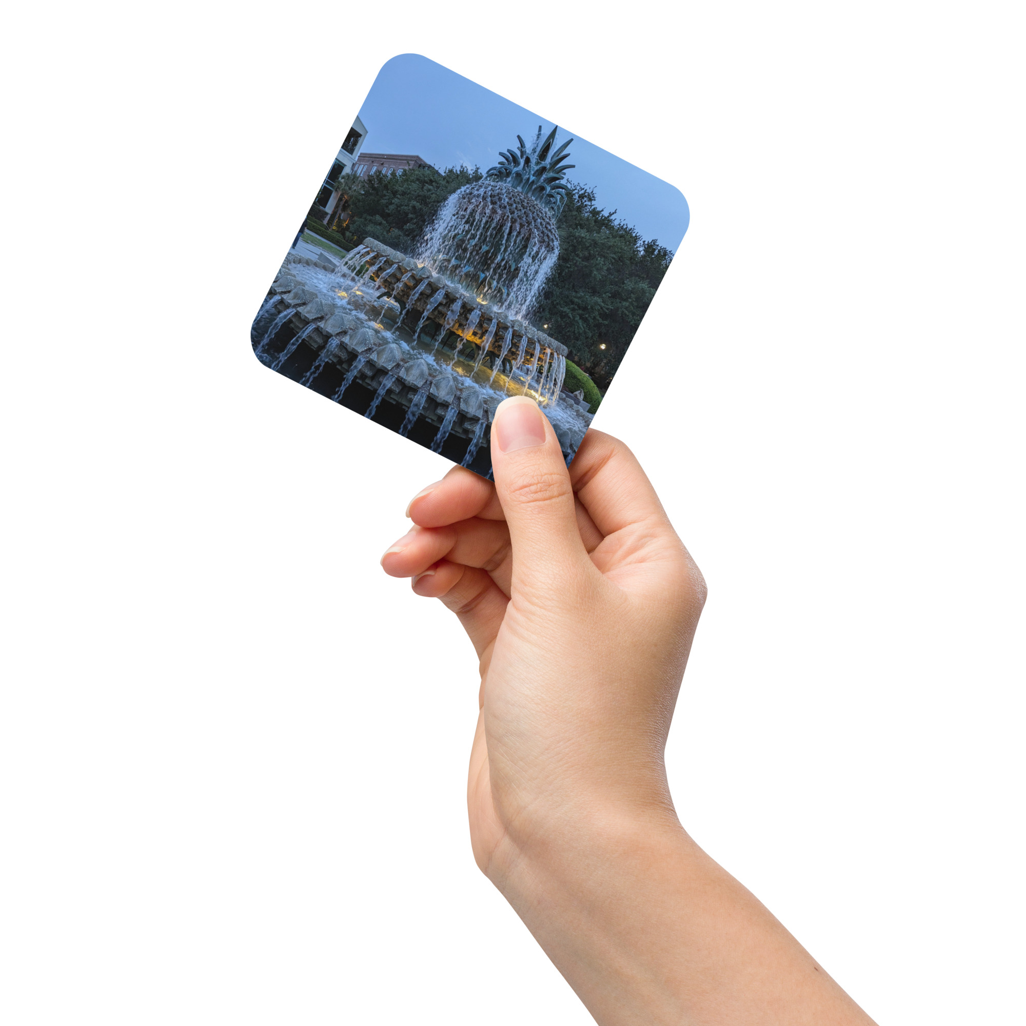 Pineapple Fountain Cork-Back Coaster - Image 3