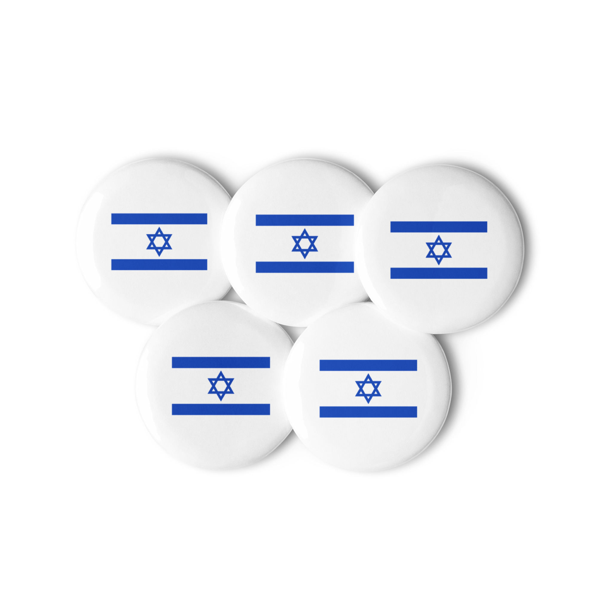 Israeli flag Set of 5 Pin Buttons - Image 2