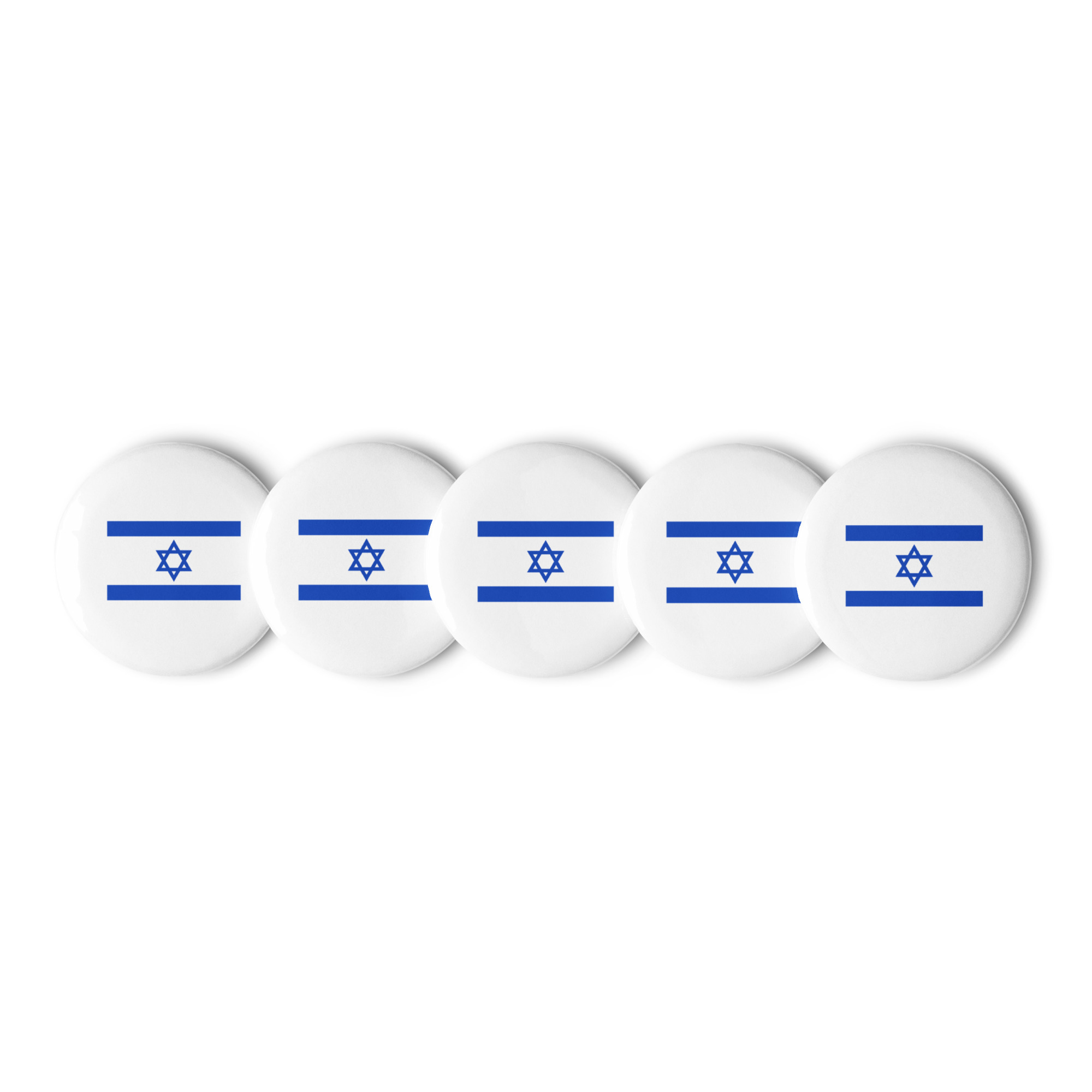 Israeli flag Set of 5 Pin Buttons